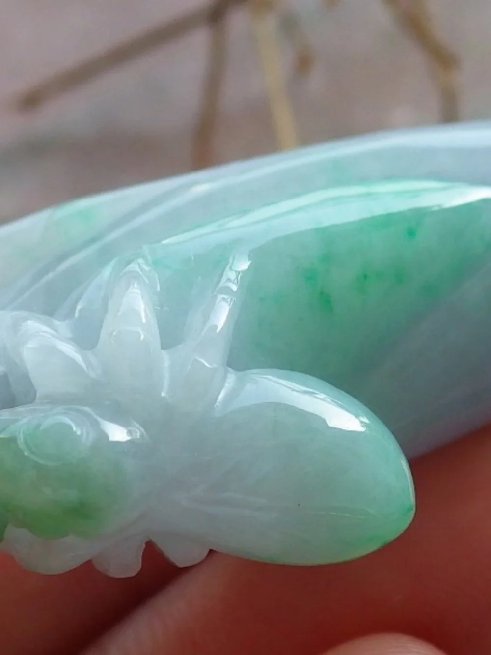 Certified Natural Myanmar Burma A Jade jadeite Spider Flower Pendant Necklace